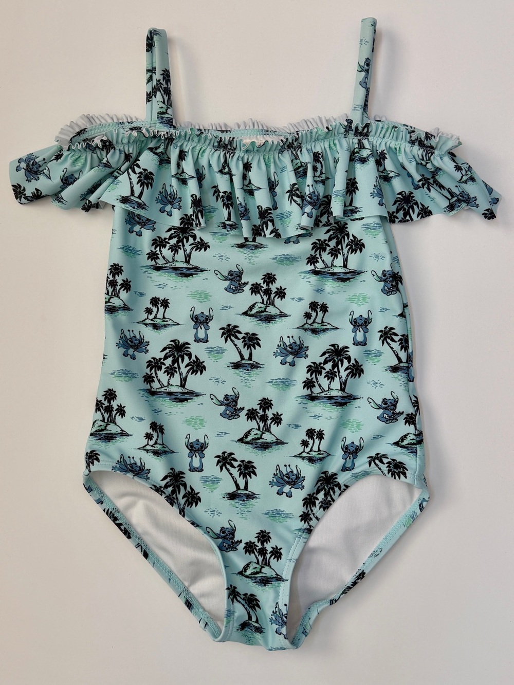 Disney Stitch One-Piece Swimwear with Ruffle Trim size 5/6